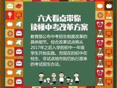 六大看点带你读懂中考改革方案