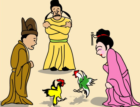 小学生英语情景口语对话练习：观看斗鸡